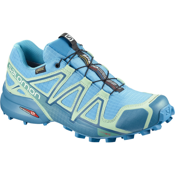 Salomon Singapore Womens Trail Running Shoes - SPEEDCROSS 4 GTX® W Light Blue | 52490-MTGX